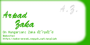 arpad zaka business card